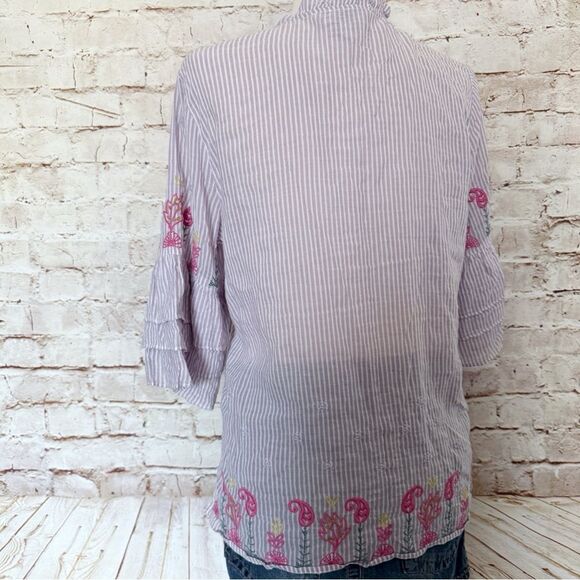 Johnny Was Workshop embroidered boho blouse top - Picture 5 of 5